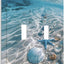 Placas decorativas interruptores azul océano conchas 2 gang doble
