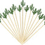 Palillos cactus verdes 5pulg para aperitivos decorativos