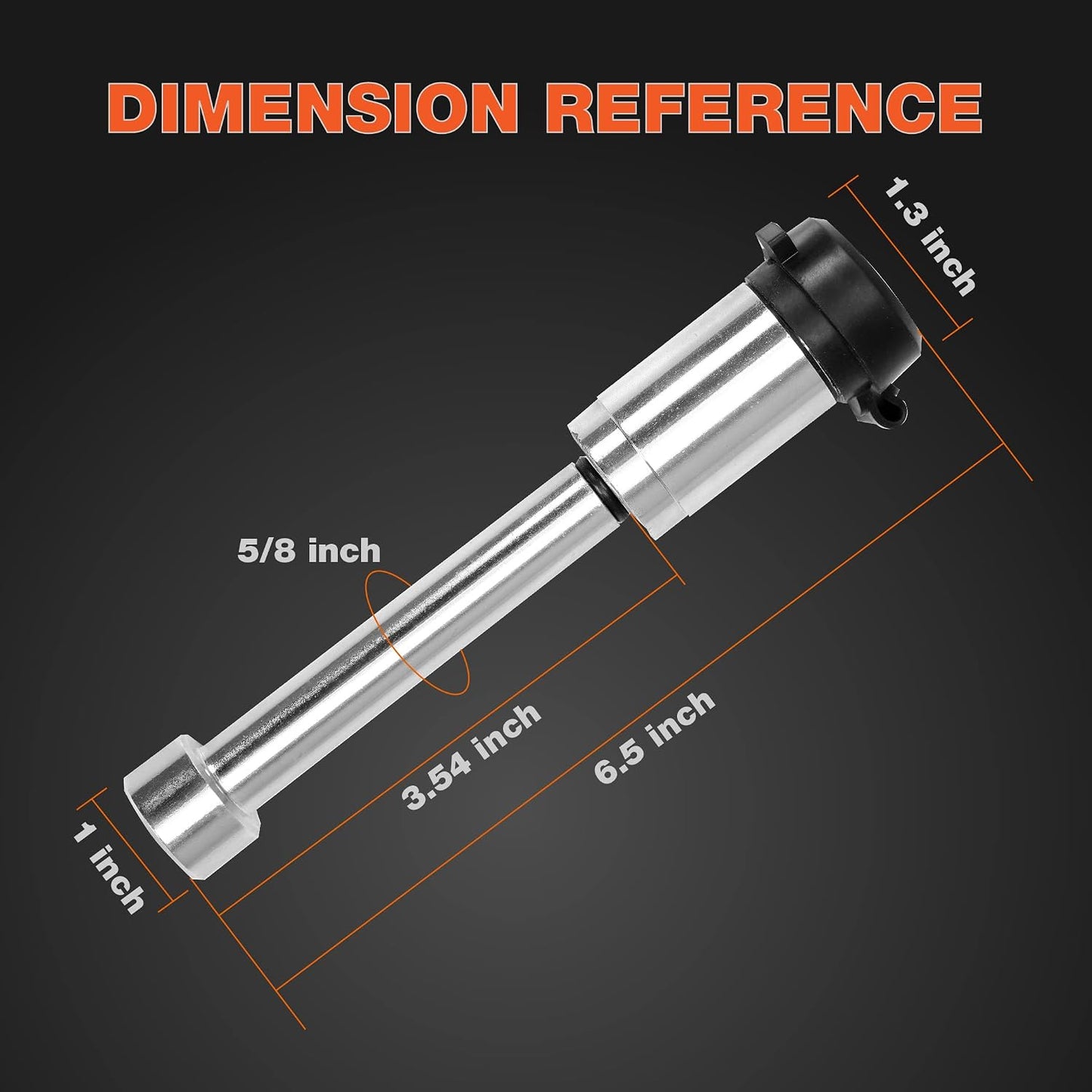 2 Pack Pasadores Bloqueo Enganche 5/8" para Receptor 2/2.5
