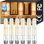 6 Bombillas T10 E26 Led Edison 6W 2700K Blanco Cálido