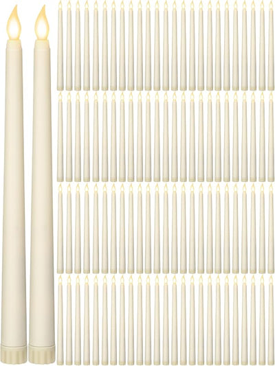 220 Velas LED Parpadeantes 11pulg Estilo Clásico Marfil