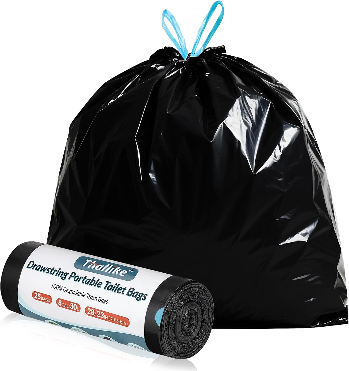 Bolsas inodoro portátiles 8gal con cordón para campamento