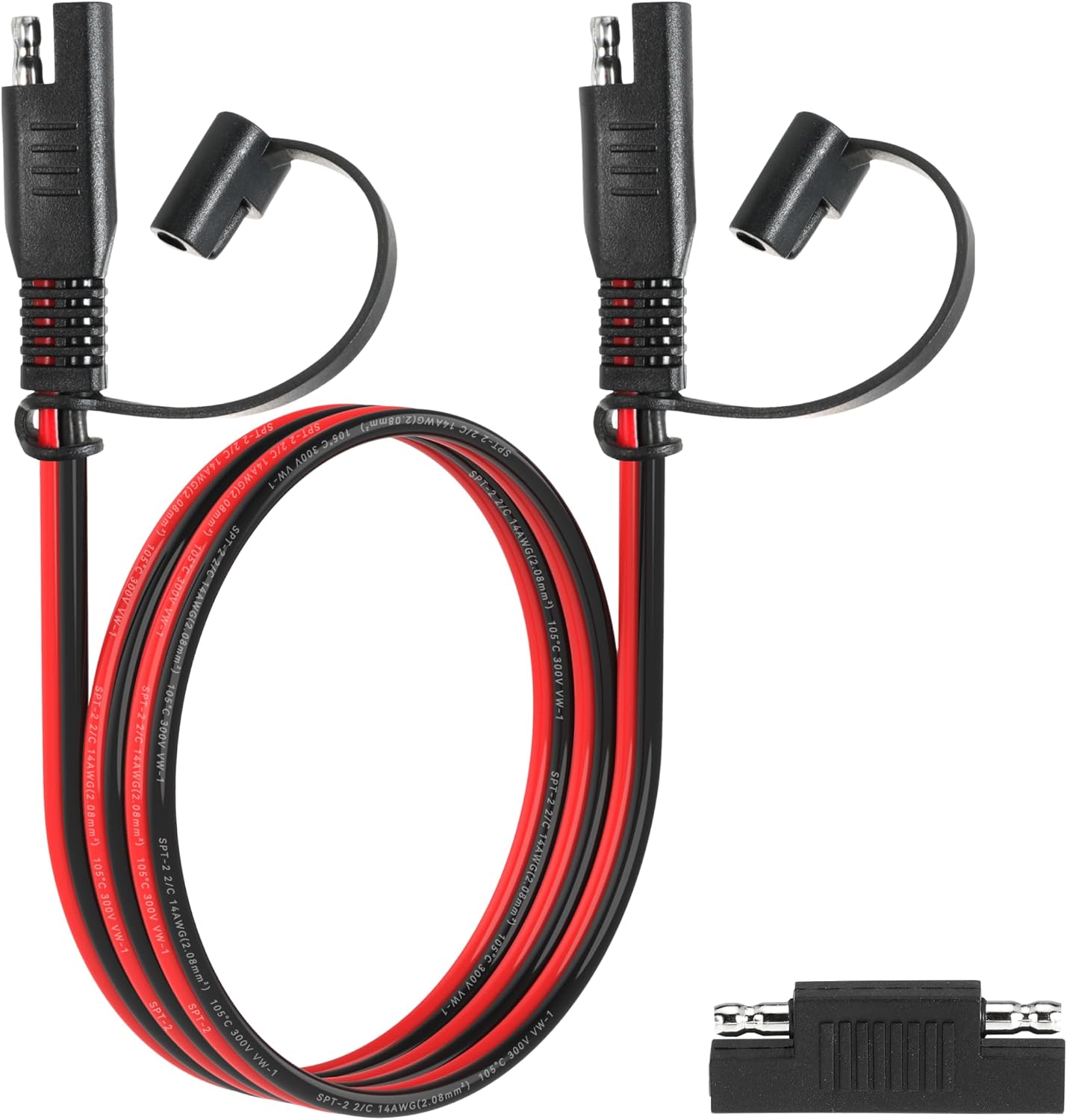 Cable extensión SAE 14AWG 3pies con adaptador inverso