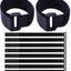 Correas cable gancho bucle 10 pzas negras hebillas ajustables
