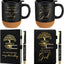 Set 2 tazas café cerámica negro mujer