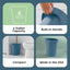 Cubo basura 6gal pack 3 para baño oficina azul marino