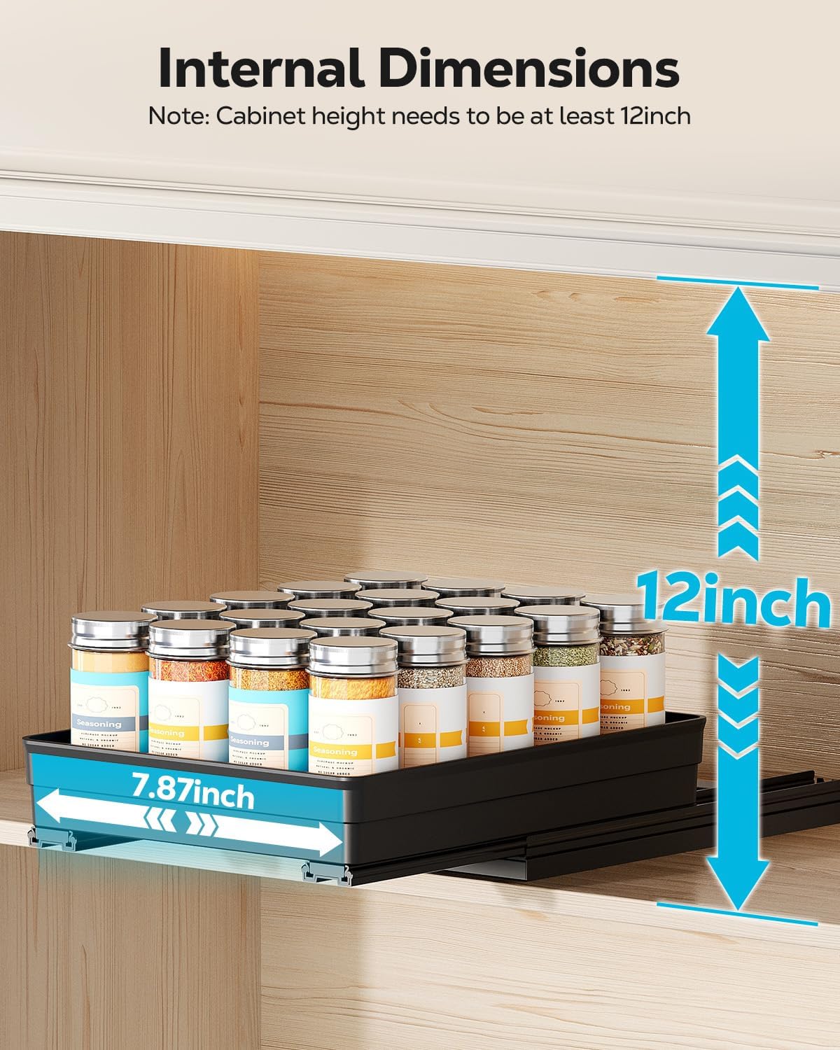 Organiz. especias cocina 8.26x10.6x2.7pulg