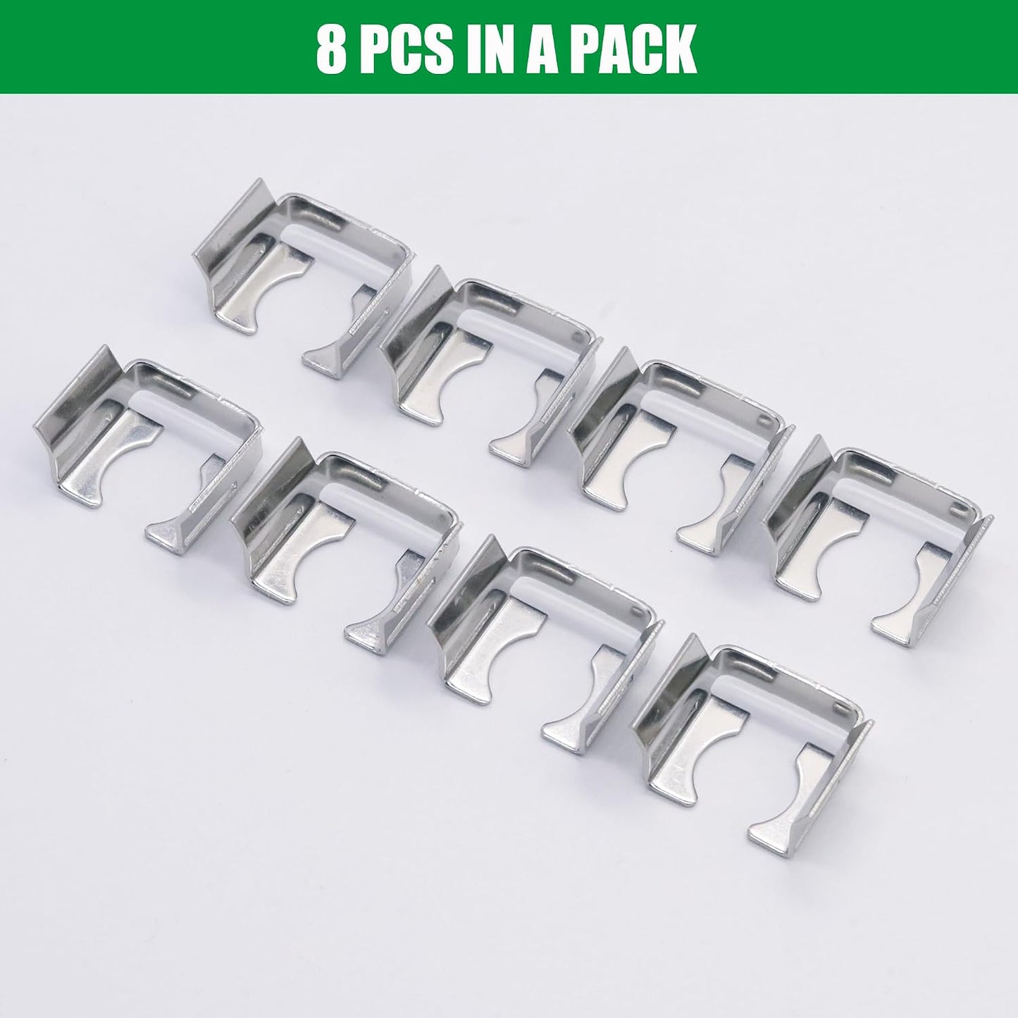 Clips retención inyector metal universal 8 pzas comp Corvette