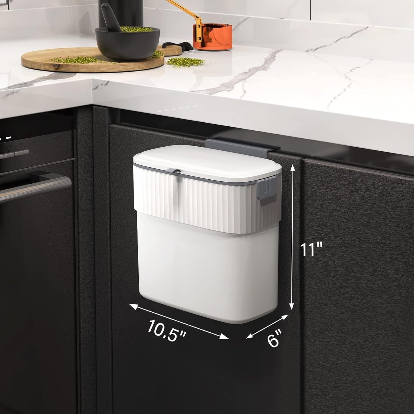 Basurero colgante 2.5gal para compost cocina