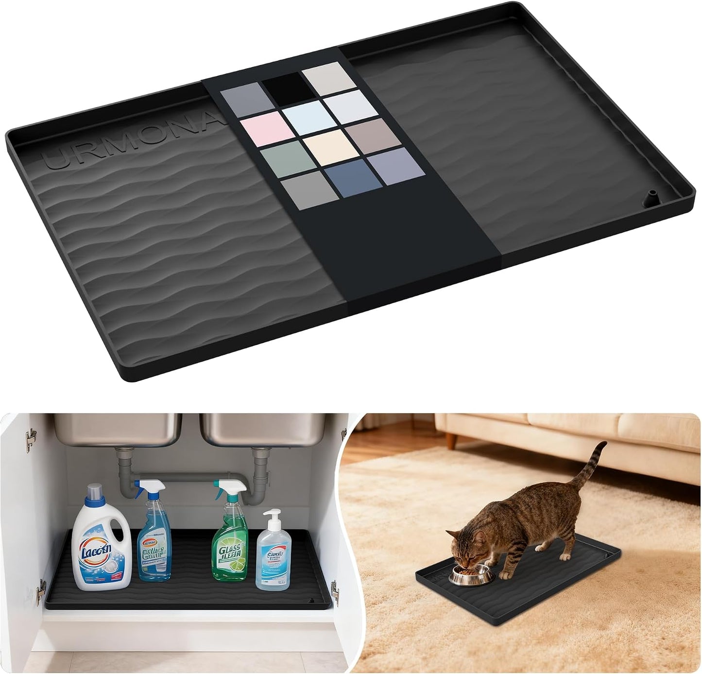 Tapete silicona impermeable 16x10" cocina baño