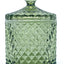 Tarro cristal con tapa decorativo Navidad verde oliva