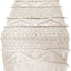 Camino mesa macramé 86x13pulg bohemio vintage blanco roto