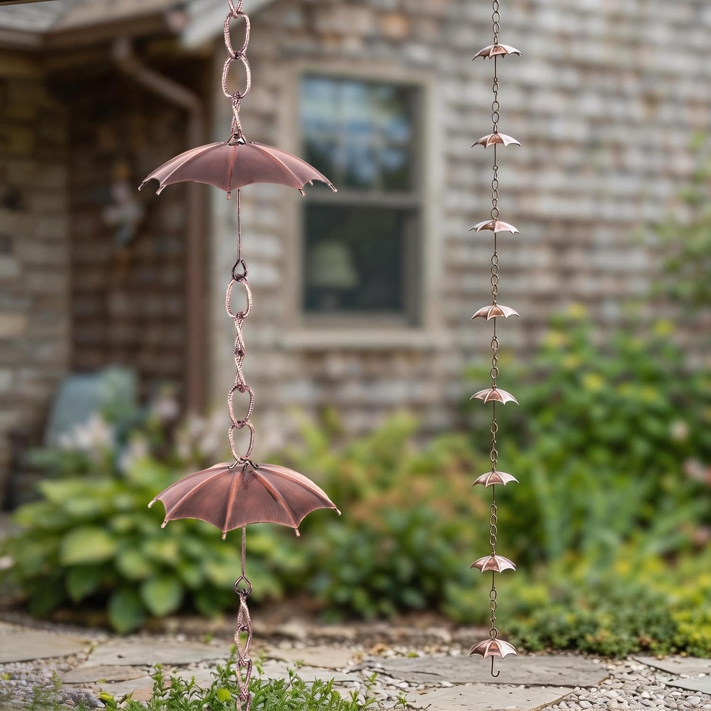 Cadena lluvia decorativa 72" para aleros jardín