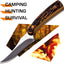 Cuchillo hoja fija 3.25" mango hueso simulado