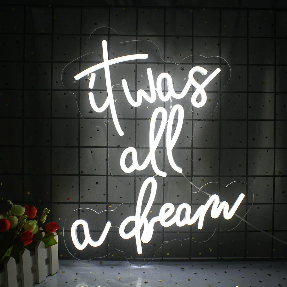 Letrero neón LED It Was All A Dream decoración pared