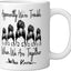 Taza Cerámica Blanca Frase Divertida Apparently We're Trouble