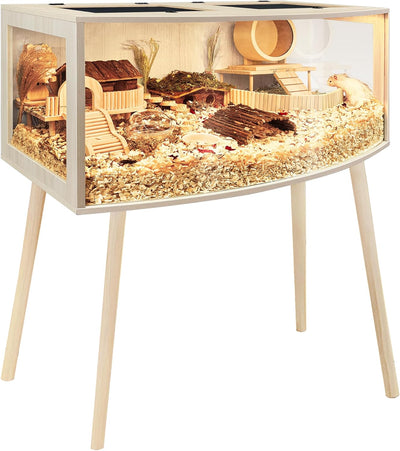 Jaula hámster madera 48x20x20pulg con soporte piernas