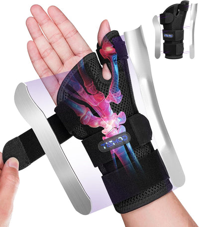 Férula pulgar muñequera para De Quervain negro L/XL derecho