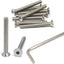 Kit 10 Tornillos cabeza plana M8 x 2.756pulg acero inox 304