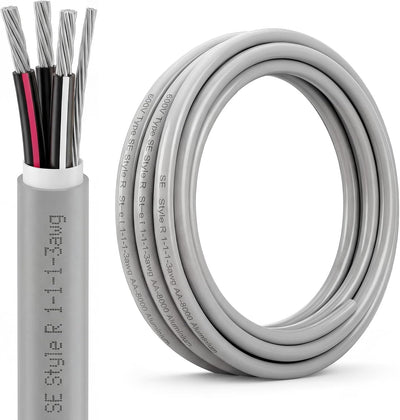Cable aluminio 600V SER 1-1-1-3 25' para casas móviles