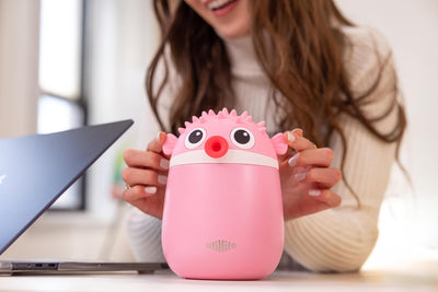 Juego Cuencos Acero Inox para Alimentos y Botella Aislada Pez Globo