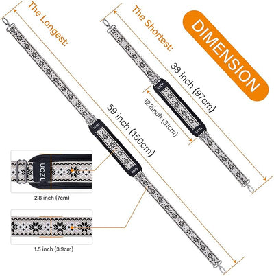 Correas hombro 59pulg almohadilla gruesa hebilla ajustable
