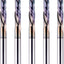 5 Pzas Brocas Compresión 1/4 1.25" TAC CNC