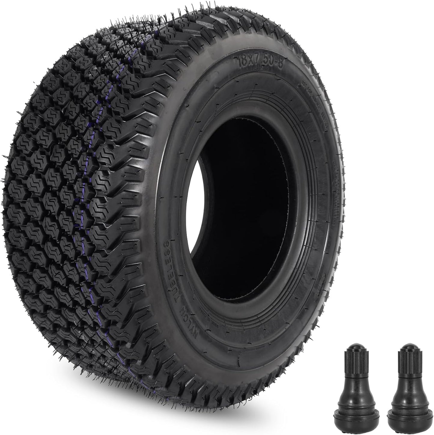 Neumático carrito golf 18x7.5-8 válvula recta sin cámara