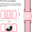 Soporte Airtag para collar de perro y gato con patrón hueso rosa