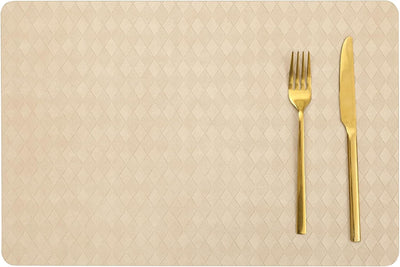 2 Manteles Piel Sintética Impermeables Interior Exterior Beige