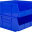 Contenedores apilables plástico 11x11x5" colgar azul