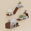 3 Pzas Estante Metal Flotante para Baño Dormitorio