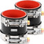 2 Pzas Acoplador Silicona 4 Capas 2-3/4" con 4 Abrazaderas T