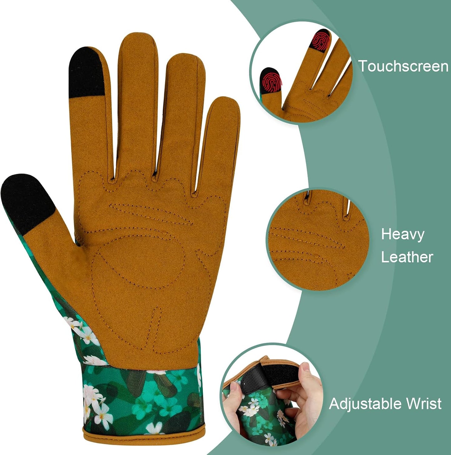 Guantes jardinería cuero mujer a prueba de espinas