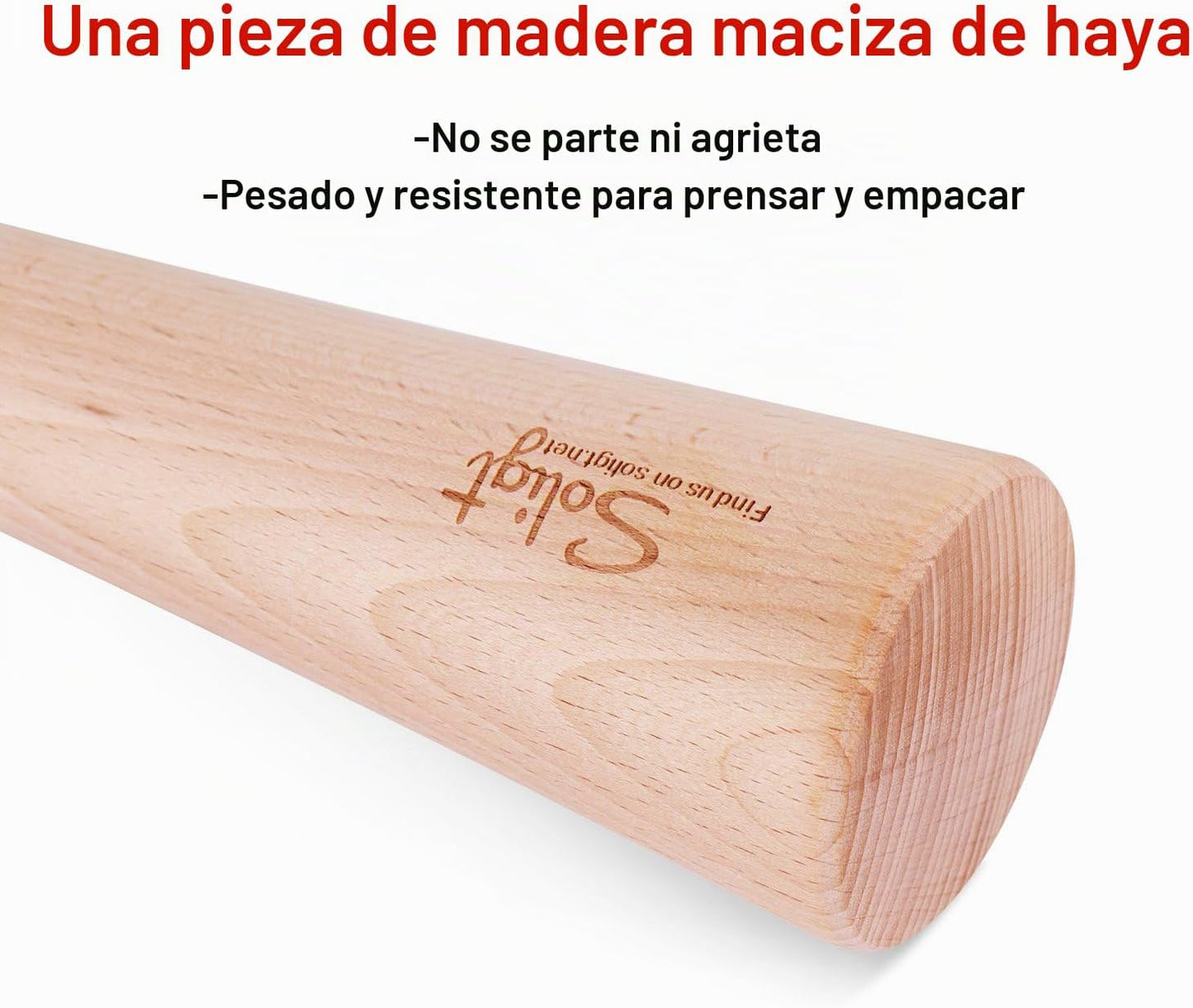 Machadora chucrut madera 12" para tarros Mason