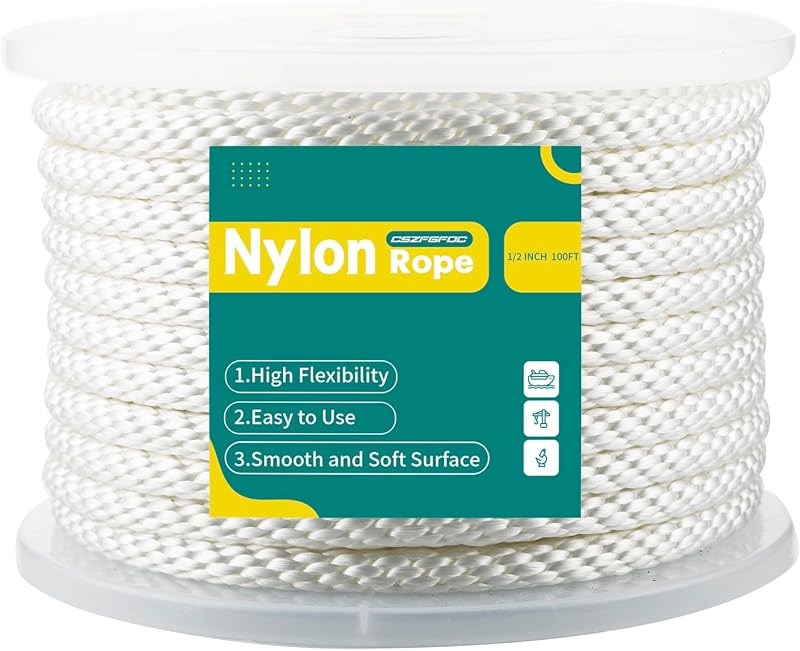 Cuerda nailon 1/2" 100 ft resistente UV abrasión