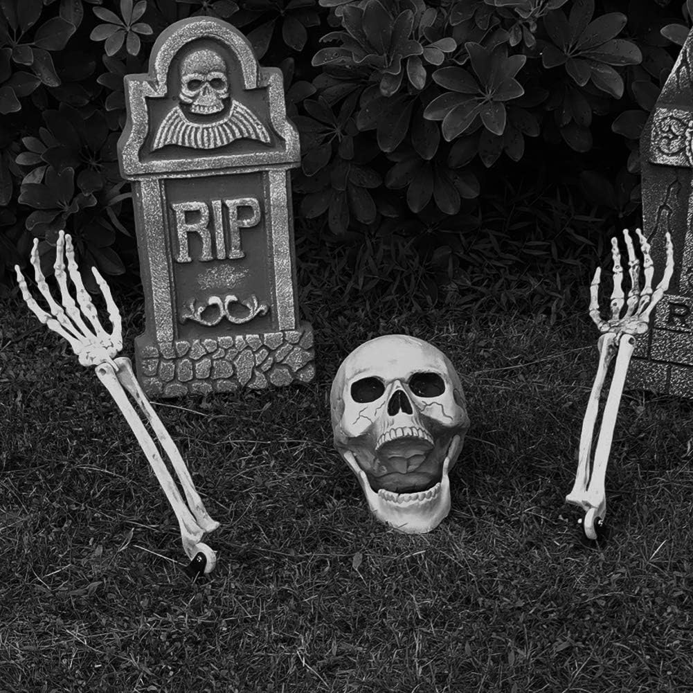 Estacas calavera esqueleto decoración Halloween patio