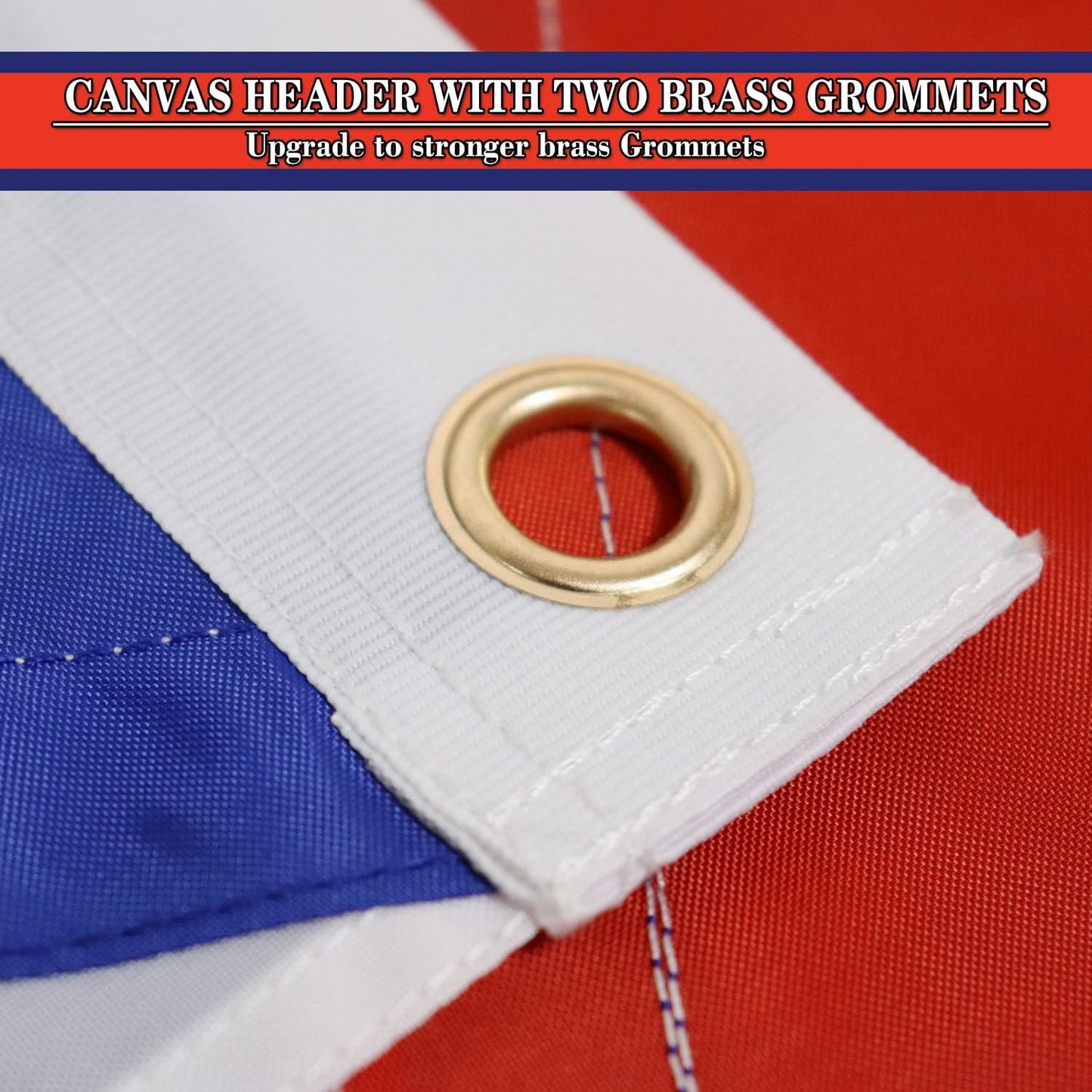 Bandera Chequia 3x5ft nailon Oxford 210D cosida cuádruple