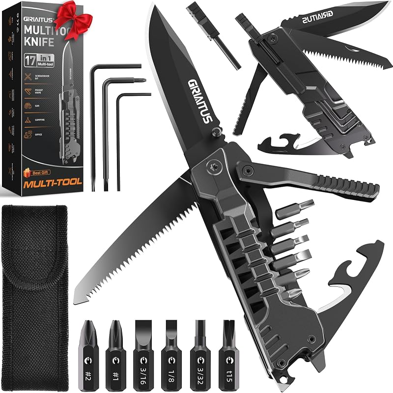 Cuchillo multiuso 17en1 para acampar y supervivencia