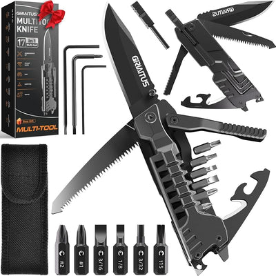 Cuchillo multiuso 17en1 para acampar y supervivencia