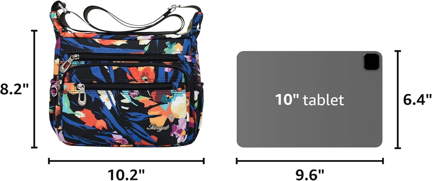 Bolso hombro mujer con bolsillos tipo bandolera nailon