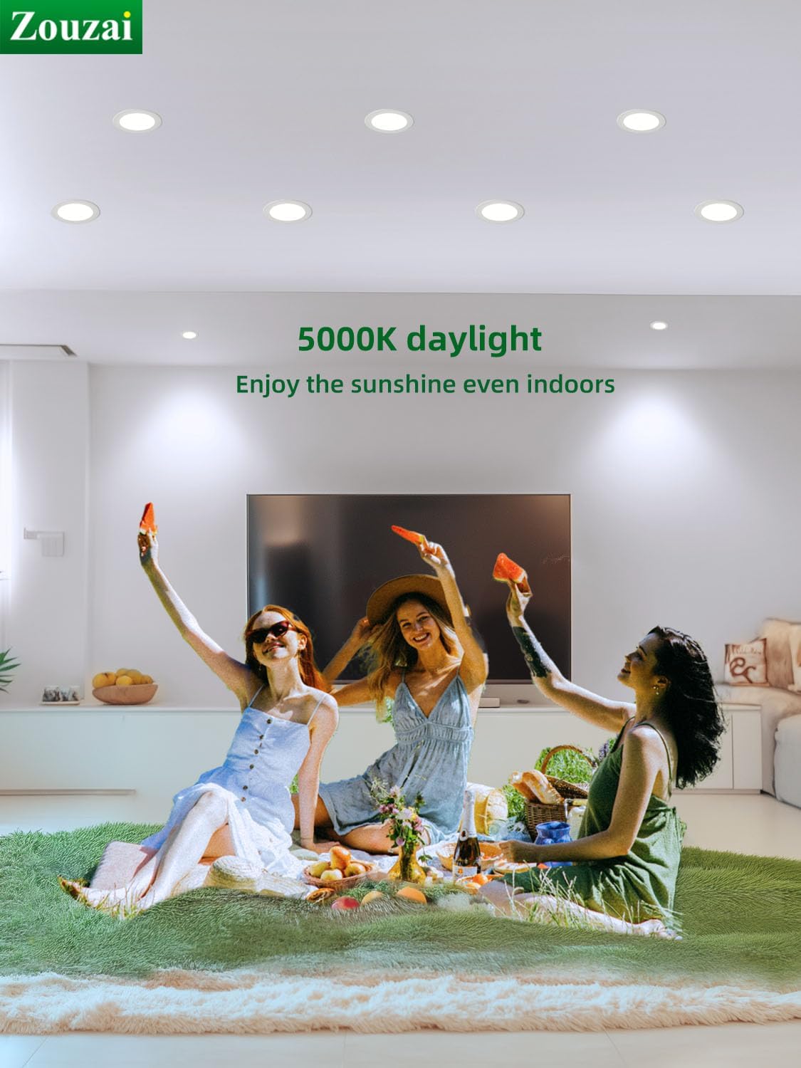 12 Luces LED Empotradas 4pulg 5000K 9W 810LM Regulable