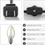 Cable C7 6ft con bombilla LED E12 interruptor Navidad