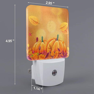 2 Luces Nocturnas Calabaza Sensor Automático Dormitorio