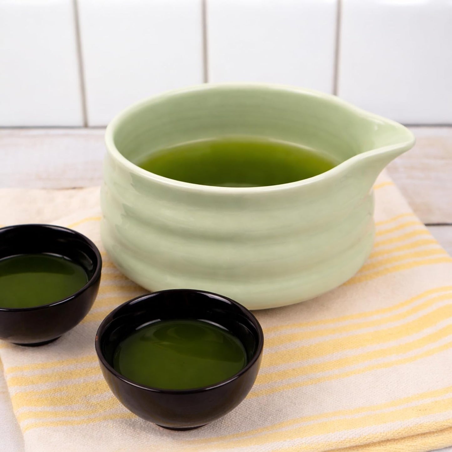 Cuenco Cerámica Matcha con Boquilla Apto Lavavajillas