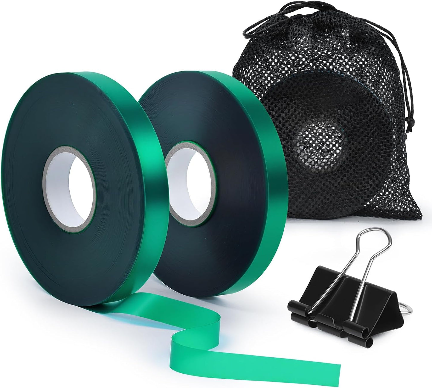 2 Rollos Cinta Adhesiva para Plantas 0.5pulg x 197pies Elástica Reutilizable