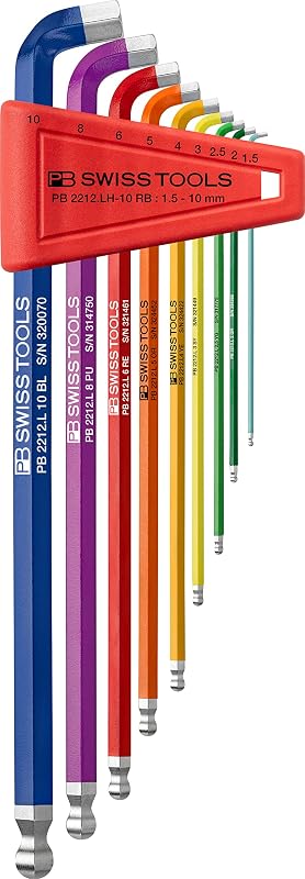 Llaves en L RainBow con punta esférica para tuercas