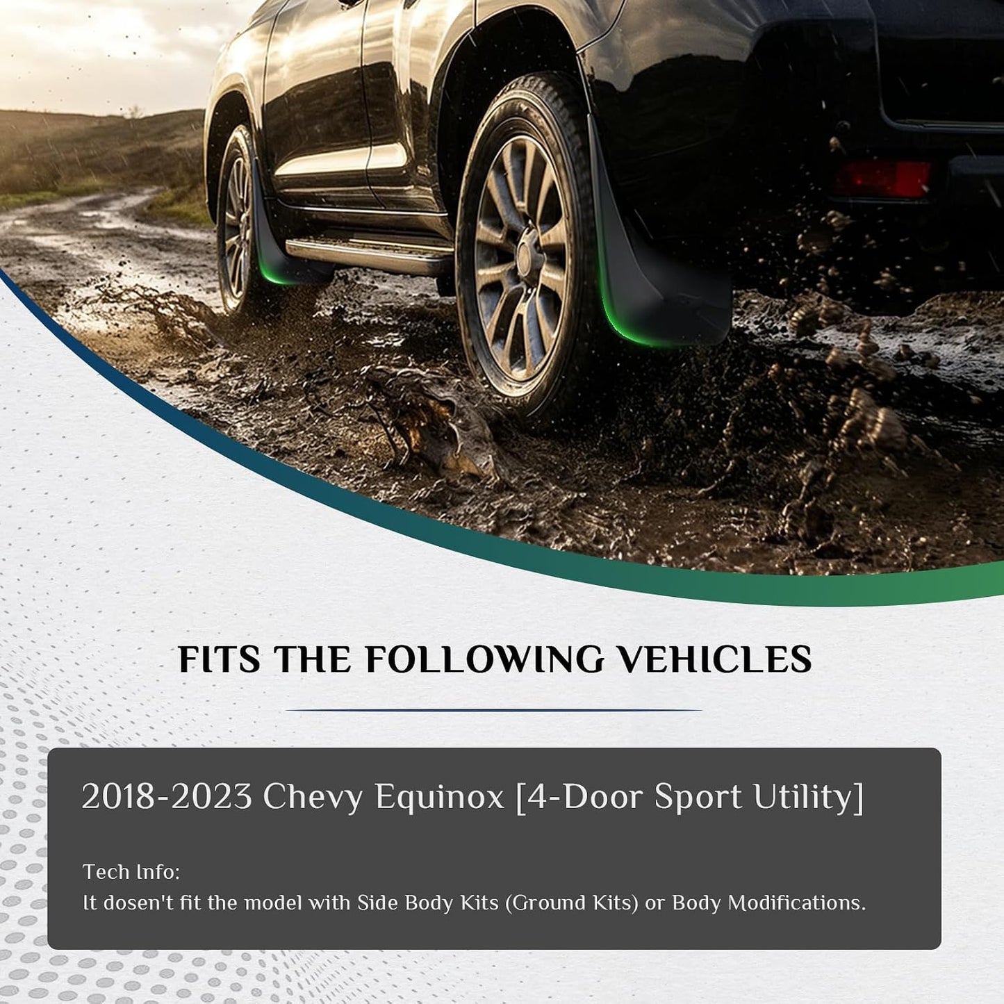 Guardabarros Chevy Equinox 4 puertas 18-23 protección