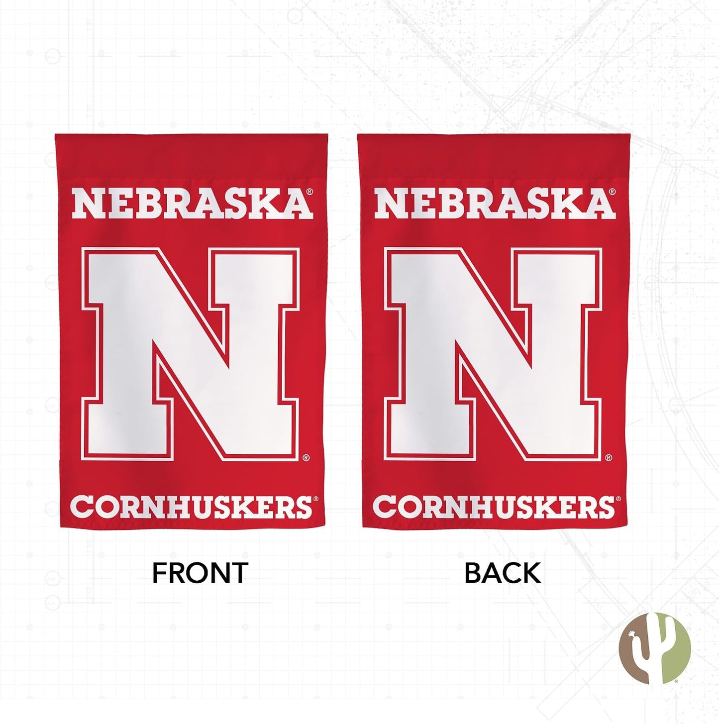 Bandera jardín UNL Cornhuskers 19x12pulg exterior