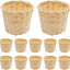 12 Cestas Bambú Tejidas 2.2x2.9" Organizadoras Hogar Oficina